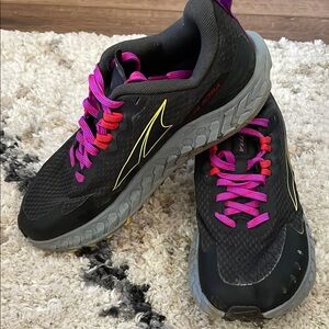 Altra Black and Pink Athletic Shoes with Cushioned Support